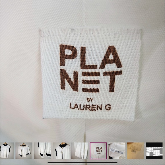 Planet by Lauren G Nylon Best Vest White Black Size 2 Fits 10 12 14 L XL - Picture 6 of 9